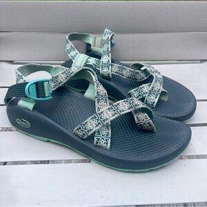 Chacos teal + grey strappy hiking sandals Womans Size 8 🩵🩶